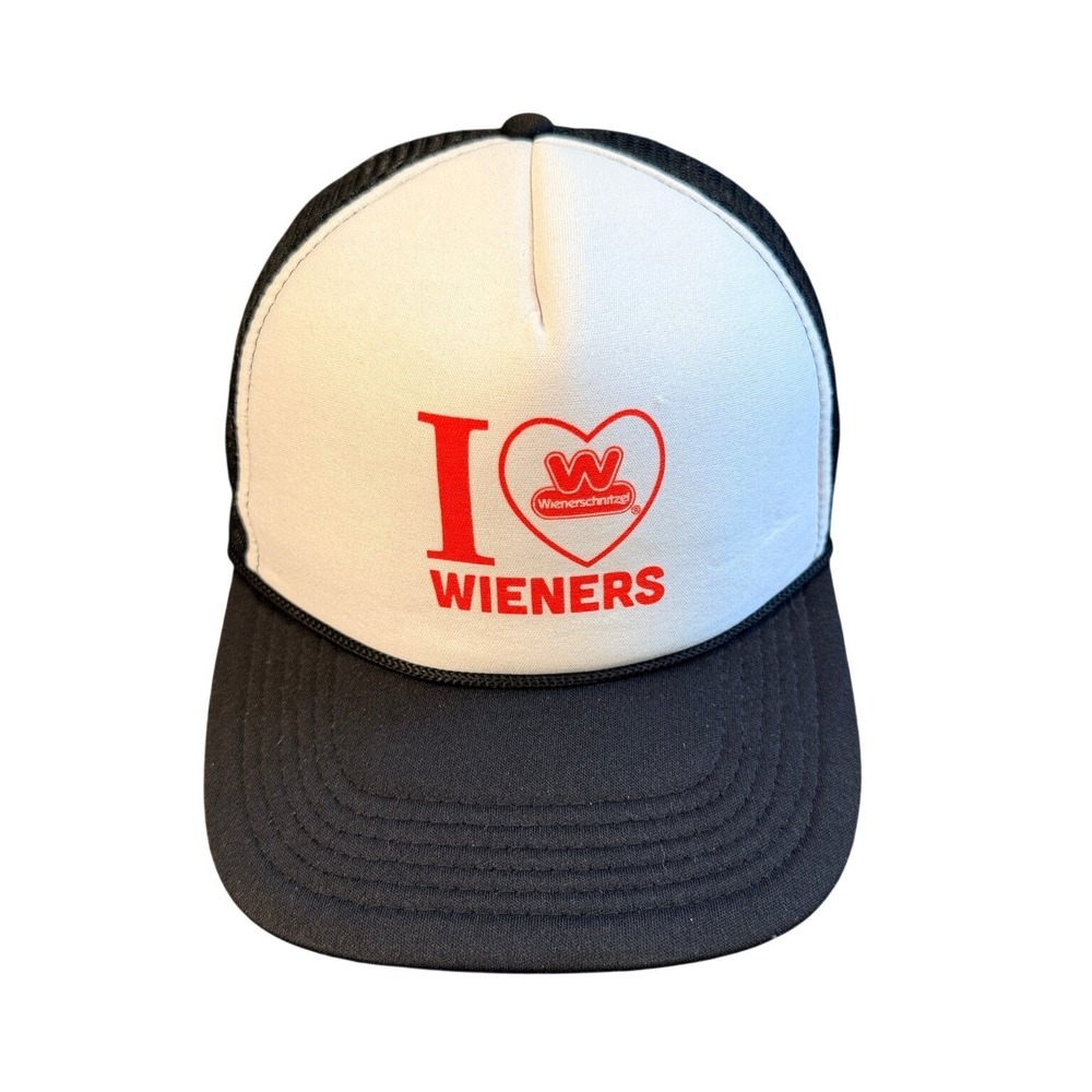 WienerSchnitzel I ❤️ Wieners Trucker Hat Clipper Men's One Size Snapback Black